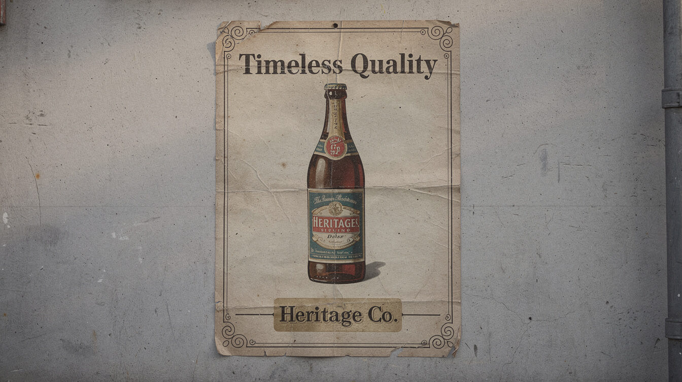 vintage ad poster with slogan