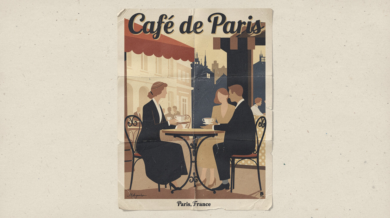 french retro poster